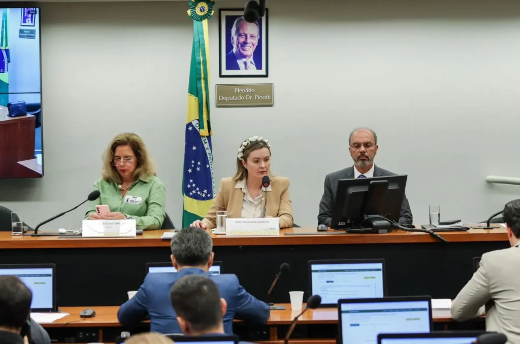 Deputada Júlia Zanata, durante audiência pública sobre a vacinação infantil
