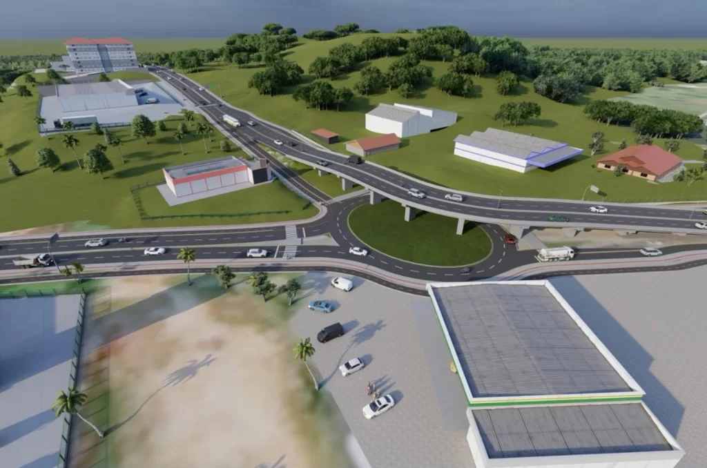 Projeto da terceira etapa do Binário da Avenida Santos Dumont, em Criciúma