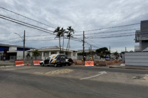 Avenida Pedro Zapelini tem trecho interrompido em Tubarão