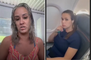 Mãe se pronuncia pela primeira vez sobre confusão em avião