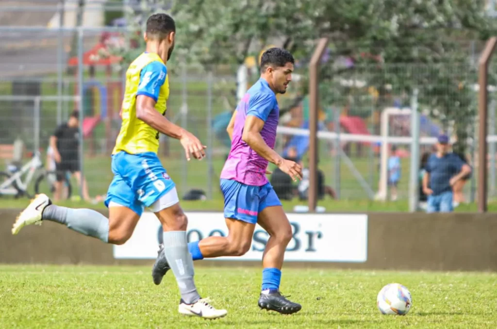 Jogo-treino realizado entre Caxias e Caravaggio, em Gramado