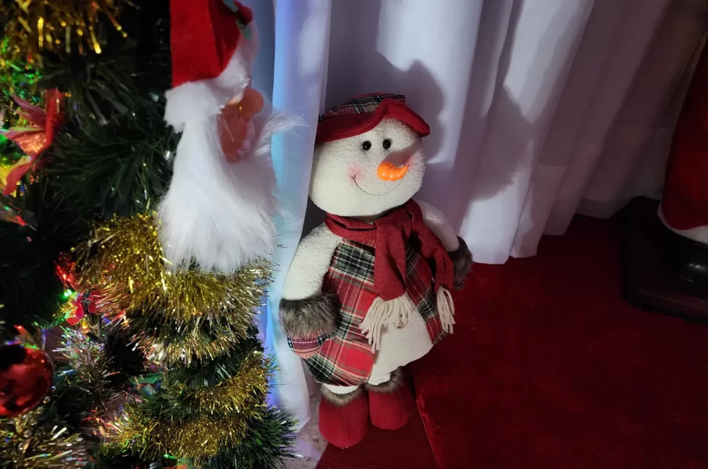 Casa decorada para o Natal no bairro Próspera, em Criciúma, com luzes e enfeites que refletem uma tradição familiar de 20 anos