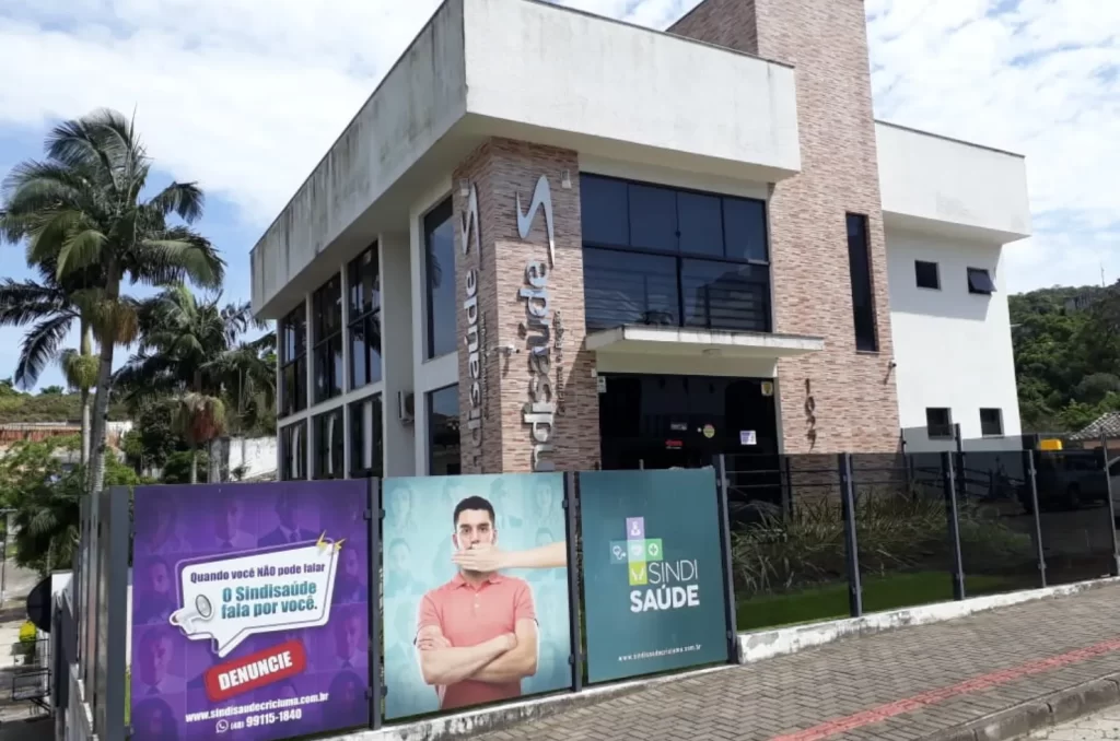 Imagem da Sede do Sindicato dos Trabalhadores em Estabelecimentos de Serviços de Saúde de Criciúma e Região (Sindisaúde)