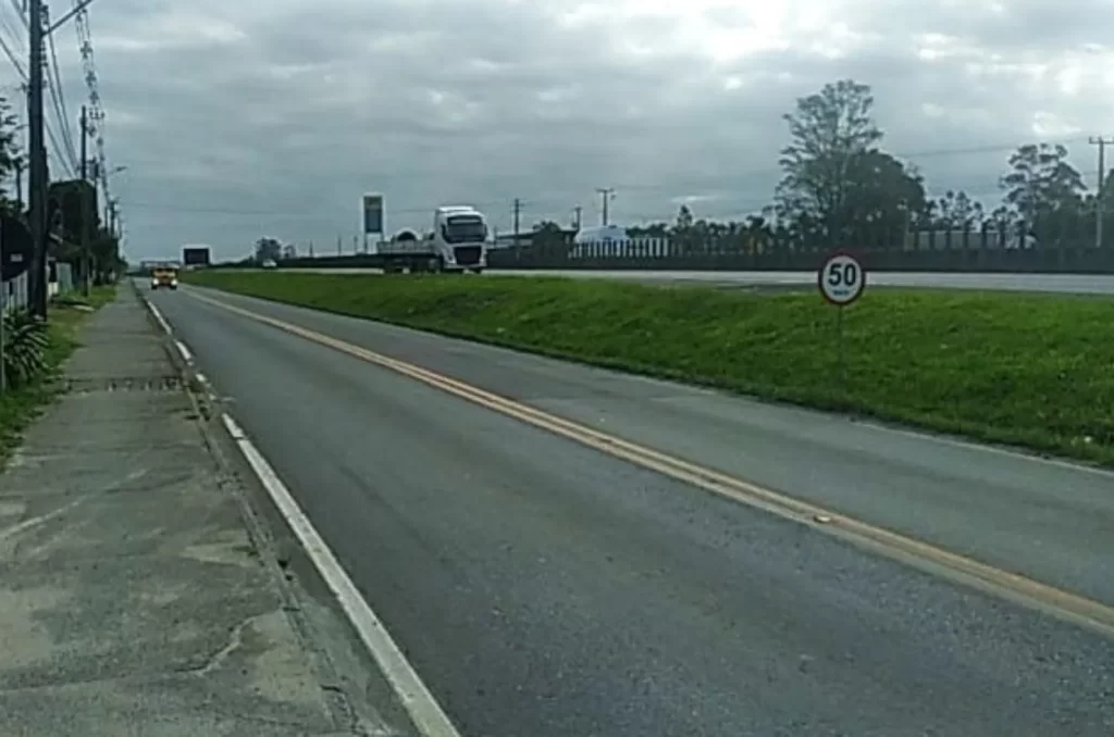 Trecho da BR-101 em Maracajá