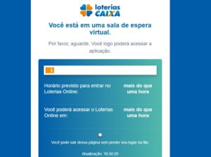 Mega da Virada: site Loterias Caixa tem fila de espera para apostar