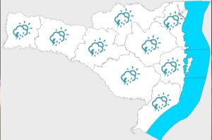 Defesa Civil alerta para temporais com chuva intensa em todo o estado