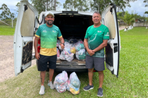 Alimentos arrecadados em eventos esportivos de Laguna foram entregues