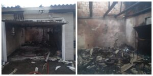 Incêndio provoca destruição de edícula em Criciúma