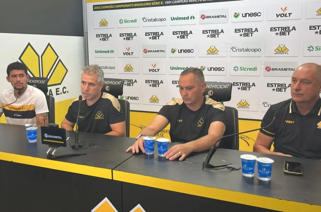 Coletiva do Criciúma para fazer um balanço da Copa São Paulo 2025