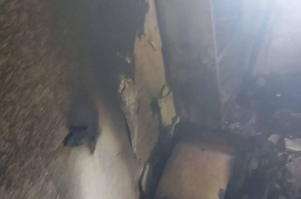 Incêndio que atingiu casa em Sombrio