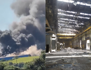 Incêndio em edifício industrial gera preocupação às margens da SC-150