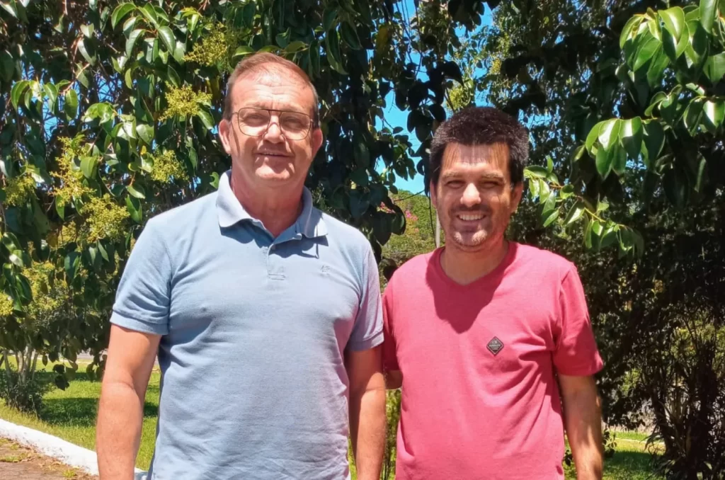 Reunião entre Miro Ghisi e Gustavo Duminelli para tratar da revitalização da rodovia Jorge Lacerda, em Criciúma