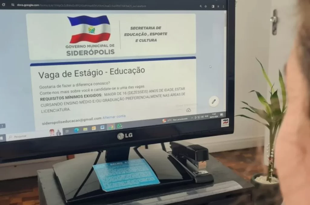 Inscrições abertas para estágio nas escolas de Siderópolis