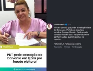 Internautas defendem Dalvania, e até Júlia Zanatta reage a processo