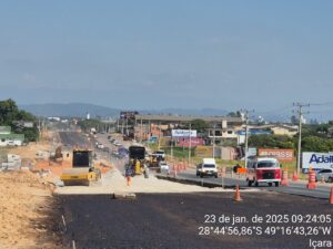 Mais da metade das obras de duplicação da SC-445 entre Içara e Criciúma estão concluídas
