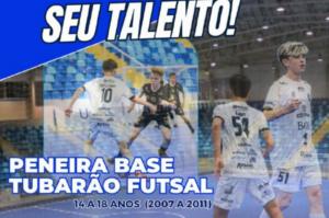 Peneira de futsal será realizada em Tubarão