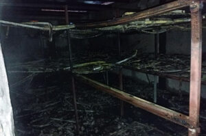 Estufa de fumo pega fogo no Extremo Sul