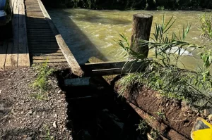 Chuva forte causa estragos em Timbé do Sul