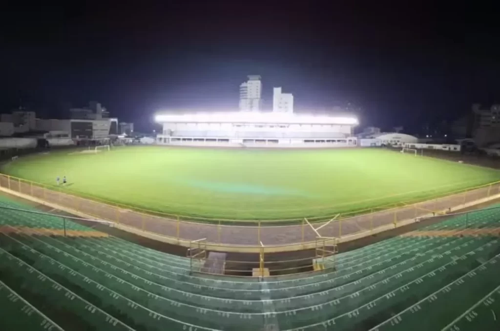 Imagem do Estádio Domingos Machado de Lima, que sediará a partida entre Concórdia e Caravaggio