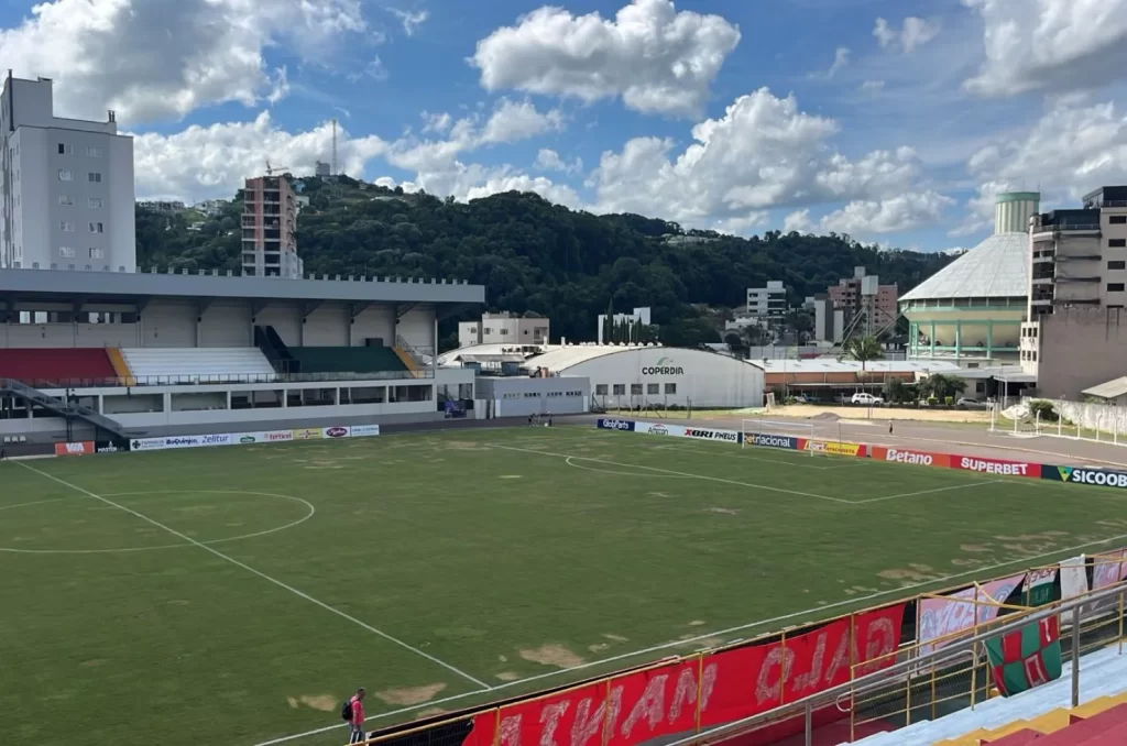 Estádio Domingos Machado de Lima, que será palco de Caravaggio x Concórdia