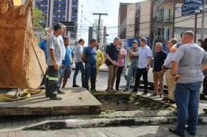 Criciúma testa caminhão para evitar alagamentos