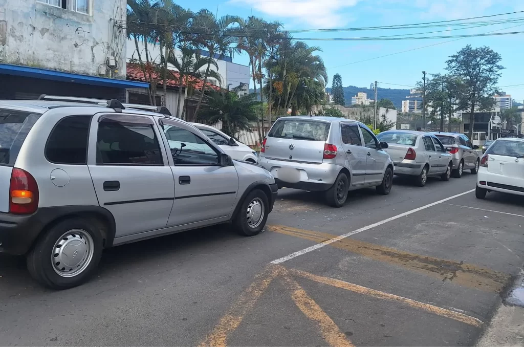 Engavetamento no Centro de Criciúma