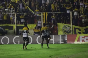 Everton Morelli comemora gol e foca no Avaí