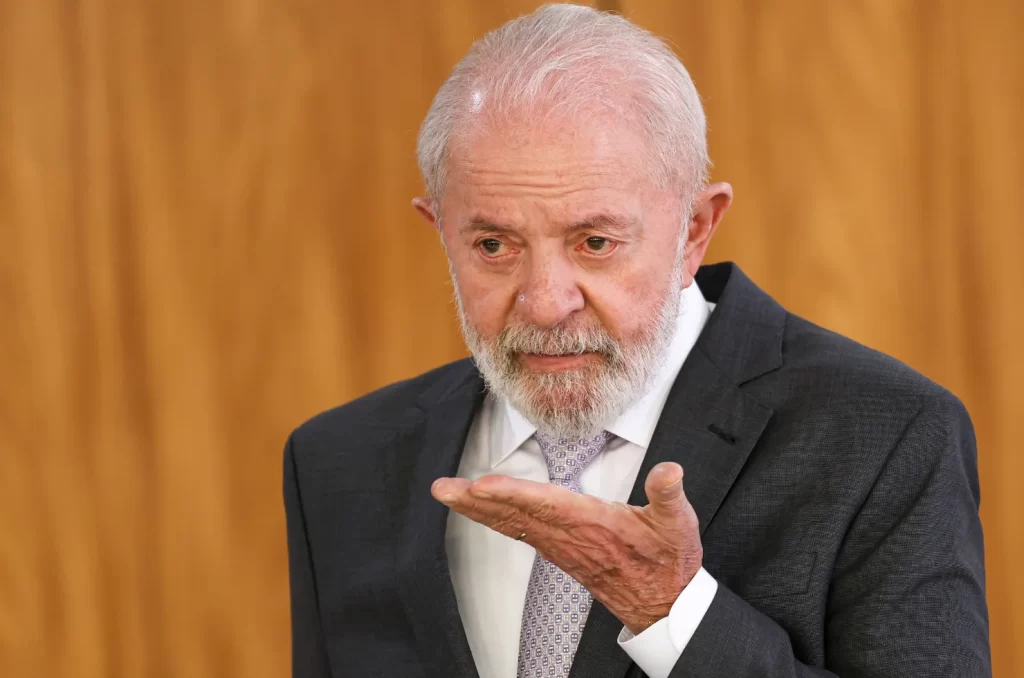 Presidente Lula, durante aparição pública