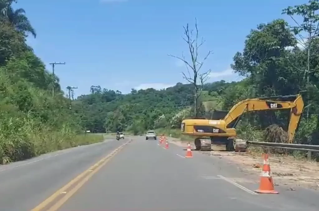 Obras da SC-108 entre Urussanga e Cocal do Sul