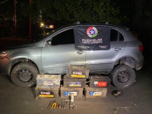 Carga com baterias de caminhões furtadas é recuperada