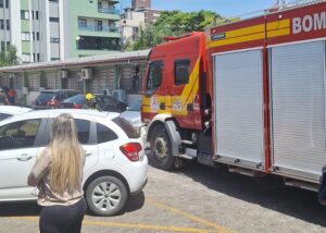 Veículo fica danificado por incêndio em Criciúma