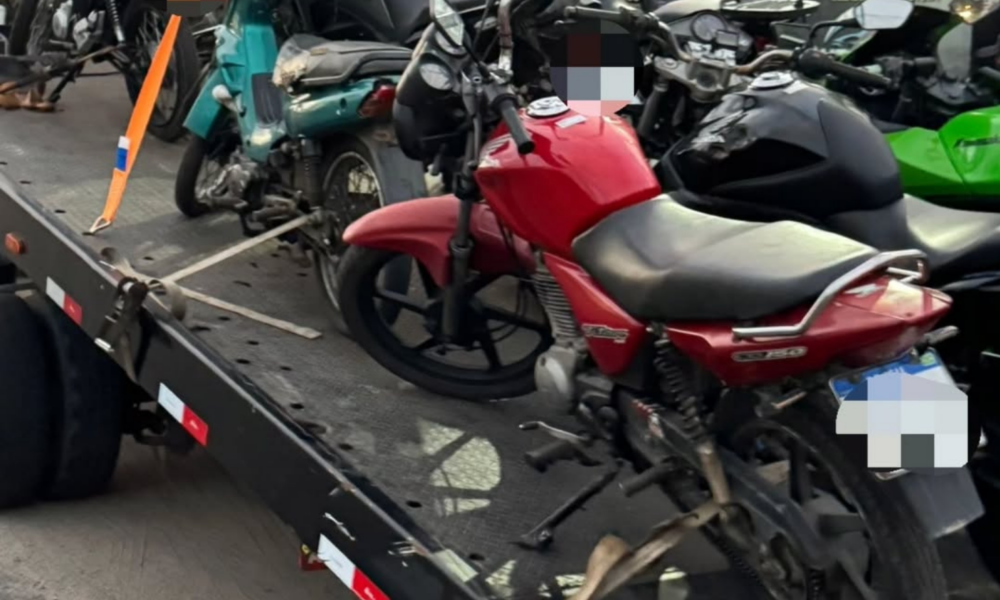 PM faz operação para combater motos irregulares