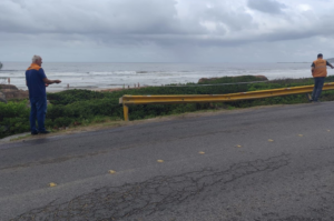 Defesa Civil faz vistoria na Praia do Iró