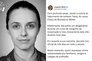 Mello se pronuncia após morte de soldado em treinamento