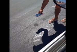 Calor de derreter o asfalto em Maracajá