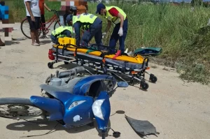 Motociclista fica ferido em colisão em Morro da Fumaça