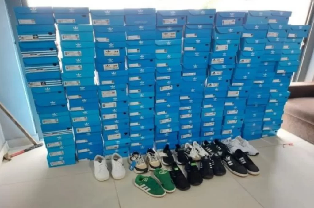 PM apreende mais de 700 calçados falsos em Araranguá