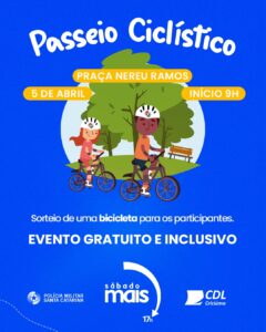 Sábado Mais terá passeio ciclístico em Criciúma