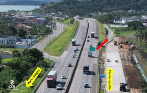Obras na BR-101 restringem acesso a Imbituba