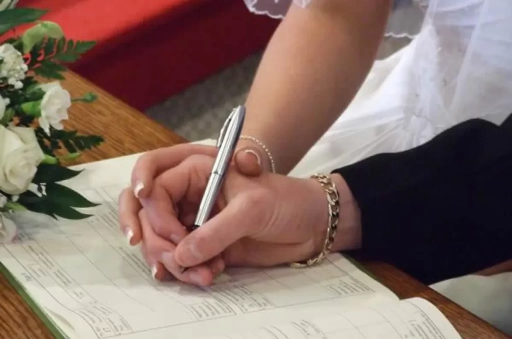 Ilustração de um casamento, como o que terá em Arroio do Silva