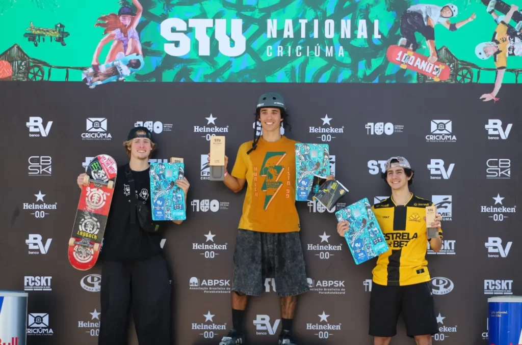 Pódio do STU National em Criciúma, na categoria Park