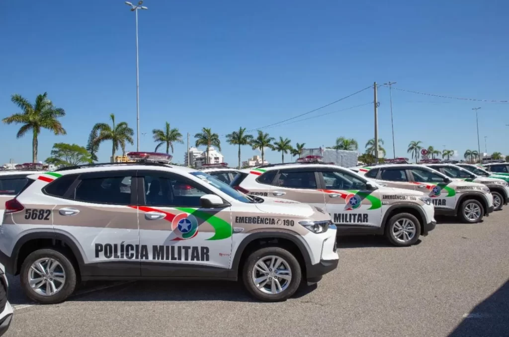 Ilustração de uma viatura policial, como a que atendeu o caso em Balneário Piçarras