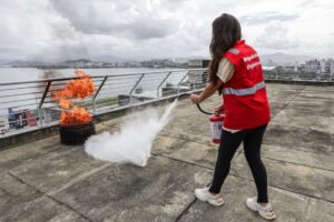 Simulado testa evacuação e resgate no TJSC