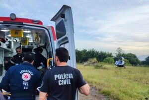 Homem fica gravemente ferido após cair de árvore