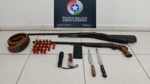 Vítima e suspeito se dão mal após roubo de armas em SC