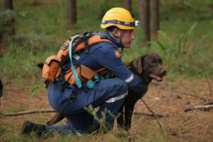 Bombeiro e cão de SC batem recorde nacional