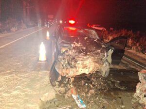 Colisão fatal em Canoinhas fecha rodovia por horas