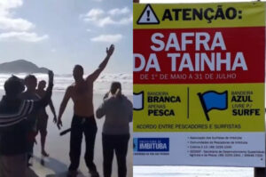 Imbituba intermedia conflito entre pescadores e surfistas no Rosa