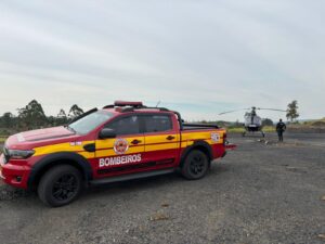 Buscas por idoso seguem em Forquilhinha com apoio aéreo
