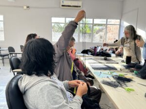 Redes de pesca viram arte em Imbituba